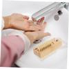 FOYTOKI 4pcs Hand Nail Brush Bamboo Nail Scrub Brush for Fingernail Toenail Cleaning Gentle and Portable for Home Salon Use view 4