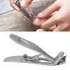 ANGLEDED Head Nail Clipper Wide JAW Opening FINGERNAIL Clipper Ergonomic TOENAIL Trimmer with Nail File Thick Nails Large (Silver Set) view 2