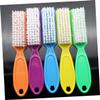 Gogogmee 10pcs Fingernail Cleaning Brushes with Long Handle Manicure Tools for Nail Dust Removal Versatile Use for Hands Feet and Household Cleaning Random Colors view 2