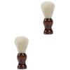 BIUDECO 2pcs Portable Beard Brush Soft Bristles for Men Skin-friendly Shaving Brush for Beard Grooming and Cleaning Compact and Travel-friendly Design for Easy Use view 1