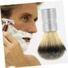 BIUDECO Beard Brush for Men Nylon Brush Shaving Accessory Fine Bristles Alloy Handle for Comfortable to Hold view 4