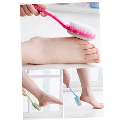 IWOWHERO Foot Brush Cleaner Pumice Stone Brush Kit Exfoliating Foot Scrubber for Bath Random