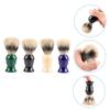 IWOWHERO Fine Bristles Plastic Handle Shaving Brush for Men Mustache Brush Beard Portable for Business Travel view 4