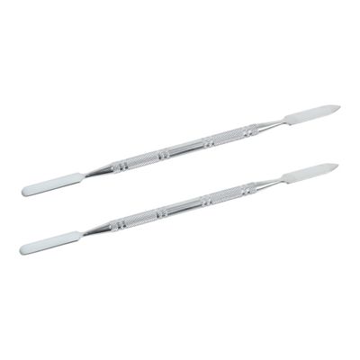 IWOWHERO 2pcs Stainless Steel Embossing Stick Foundation Mixing Tool Makeup Mixing Rod for Foundation Eye Shadow