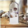STOBOK 360 Rotating Makeup Brush Organizer Desktop Countertop Cosmetic Holder for Brushes and Tools Spinning Makeup Organizer for Vanity Bathroom or Office Black view 3