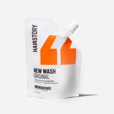 Hairstory New Wash Original Refill, Cleansing Cream for All Hair Types, Detergent Free Shampoo & Conditioner Alternative, Promotes Scalp Health, 8oz