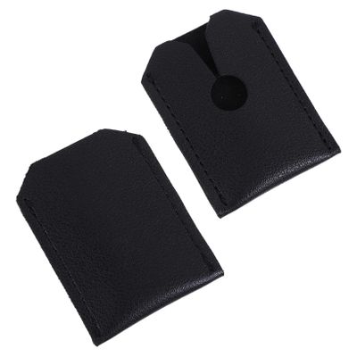 ASAKKURA 2pcs Leather Sheath for Razor Head Safety Razor Head Cover Sleeve Protective Bag Easy Cleaning Maintenance