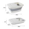Bieqiair Foldable Footbath Massage Bucket Soaking Bucket Folding Basin Spa Foot Bath Bucket Household Sauna Bathtub Pedicure Bath Bathtub(White with Cover) view 2