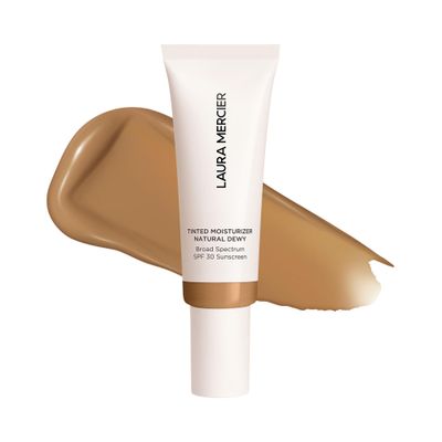 Laura Mercier Tinted Moisturizer Natural Dewy with SPF 30: 24HR+ Hydration, Long Lasting, Sheer to Light, Buildable Coverage, Dewy Finish, Improve Skin Tone and Texture, Skin Tint, Ochre