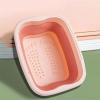 Bieqiair 1pc Home Folding Massage Footbath Bucket,Portable with Lid Insulation Foot Soaking Bucket, Washing,Leisure,Health Care(Green) view 4