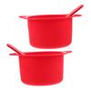 FOYTOKI Silicone Wax Warmer Bowl Set 2 High-Temperature Resistant Wax Melt Liner Bowls for Hair Removal with Sticks for Waxing Accessories view 1