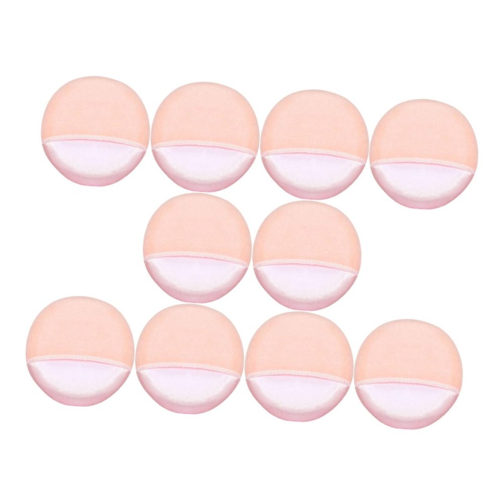 ASAKKURA 10pcs Fluffy Powder Makeup Applicators for and Skin-friendly Foundation Pink for Loose Powder and Cosmetic Use