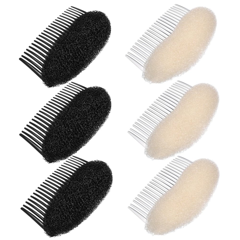 ASAKKURA 6pcs Hair Styling Sponge Tool for Women Sponge Hair Inserts for Convenient Volumizing and Easy Application for Elegant Updos and Buns