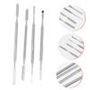 ASAKKURA 4pcs Stainless Steel Cosmetic Mixing Rods Double-sided Spatulas for Makeup Mixing Application Portable Easy to Clean for Salon Home Use view 3