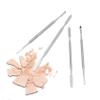 ASAKKURA 4pcs Stainless Steel Cosmetic Mixing Rods Double-sided Spatulas for Makeup Mixing Application Portable Easy to Clean for Salon Home Use view 4