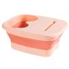 Bieqiair Foldable Footbath Massage Bucket Soaking Bucket Folding Basin Spa Foot Bath Bucket Household Sauna Bathtub Pedicure Bath Bathtub(Pink with Cover) view 1