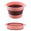 Bieqiair 10L Folding Foot Soaking Bucket Massage Bucket Foot Soak Bucket Household Portable Basin Foot Bath Spa Basin for Foot Soaking(Pi nk) view 1