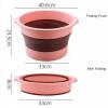 Bieqiair 10L Folding Foot Soaking Bucket Massage Bucket Foot Soak Bucket Household Portable Basin Foot Bath Spa Basin for Foot Soaking(Pi nk) view 2