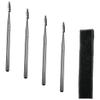 Outanaya 4pcs Eyelash Brush Wands Set for Makeup Soft Spiral Comb Applicator with Long Handle Includes Storage Pouch for Easy Travel and Professional Use view 1
