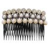 BIUDECO 3pcs Pearl Hair Combs for Women Girl Hair Accessories Rhinestone Teasing Comb view 1