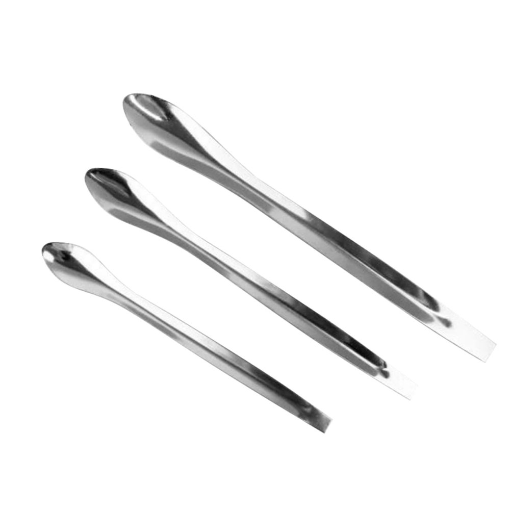 ASAKKURA 3pcs Stainless Steel Makeup Spatulas for Creams Lipstick Powder Spoon and Cosmetic Application Beauty Tool for Skincare and Makeup Sampling