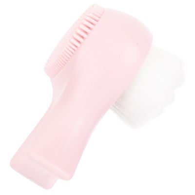 PLAFOPE Double Sided Facial Exfoliator Brush Soft Bristle Silicone Facial Cleansing Tool Gentle Skin Care