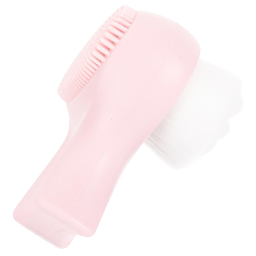 PLAFOPE Double Sided Facial Exfoliator Brush Soft Bristle Silicone Facial Cleansing Tool Gentle Skin Care