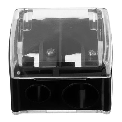 FOYTOKI Mini Double Hole Pencil Sharpener for Eyebrow Lip Liner Eye Liner Compact Easy to Use
