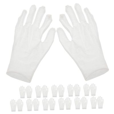 BIUDECO 12pairs Cotton Gloves Women Men Medium Moisturizing Soft Dry Hands Work Winter