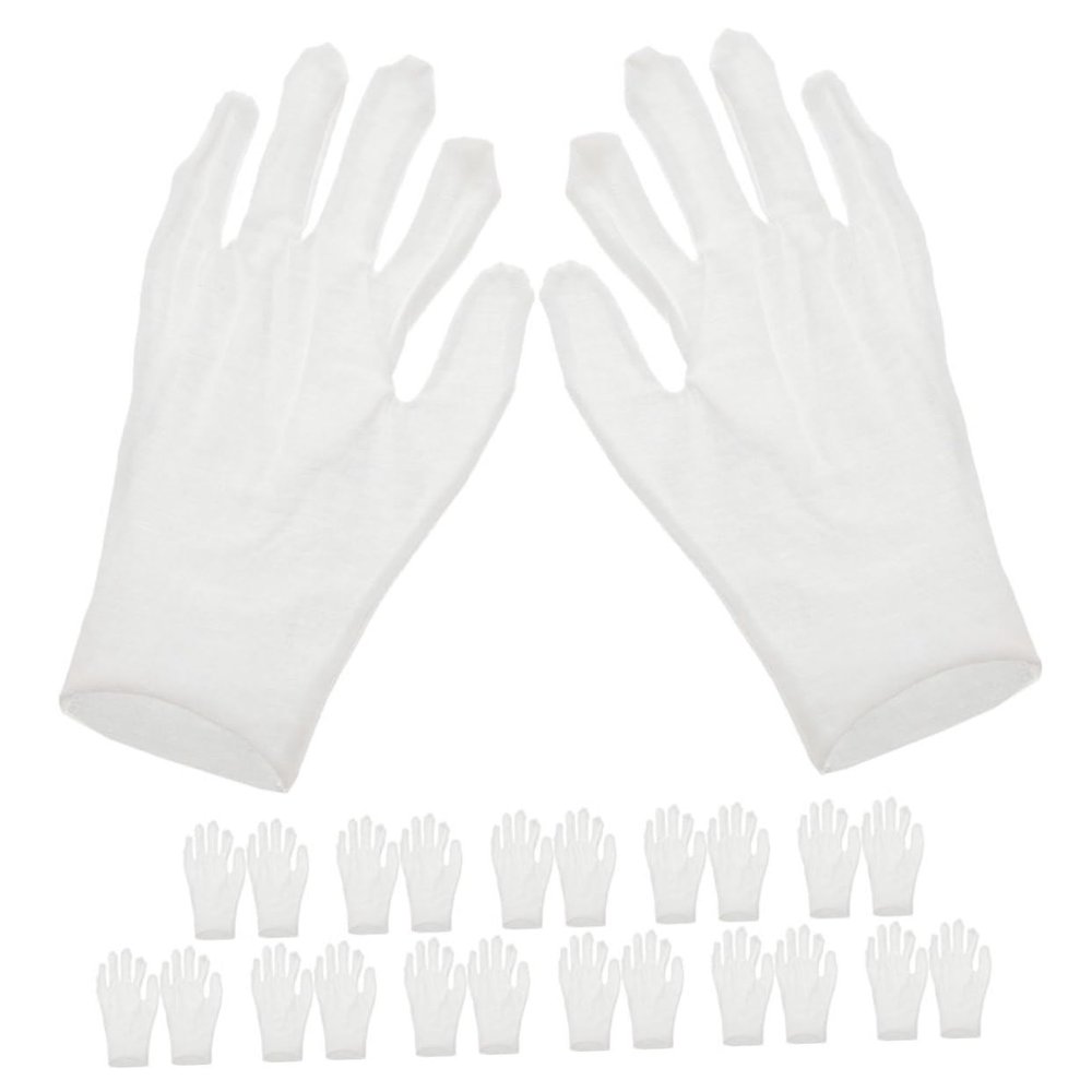 BIUDECO 12pairs Cotton Gloves Women Men Medium Moisturizing Soft Dry Hands Work Winter