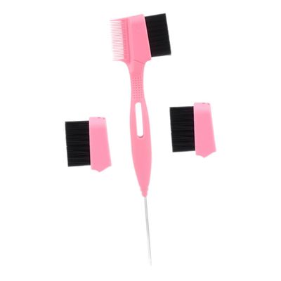 OHPHCALL Portable Eyebrow Brush with Replaceable Heads Dual-use Hair Edge Comb for Precise Grooming Durable and Steel Needle Design for Women and Men