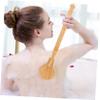 OHPHCALL Bristle Bath Brush Shower Body Scrubber Long Handle Exfoliating Back Scrubber for Elderly Disabled view 4