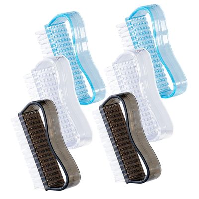 FOYTOKI 6pcs Nail Art Tool Brush Scrubber Nail Scrub Brush Manicure Kit Art for Cleaning