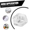BIUDECO 8pcs Hexagon Eyeshadow Pans Transparent Makeup Containers for Travel for Lip Balm Blush and Highlighter Storage and Stylish Design view 4