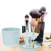 BIUDECO Makeup Brush Cleaner Mat and Storage Box Versatile Makeup Brush Cleaning Rack Drying Holder for Easy Organization and Cleaning of Beauty Tools Stylish Design view 3