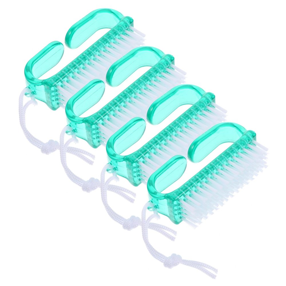 BIUDECO 4pcs Nail Cleaning Brush Plastic Nail Brush for Fingernail Toenail Cleaning