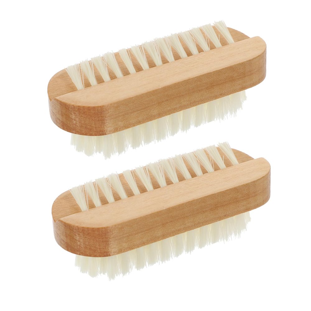 FOYTOKI Nail Brush for Fingernails 2pcs Hand Nail Brush Soft Bristles Ergonomic Design Easy to Clean