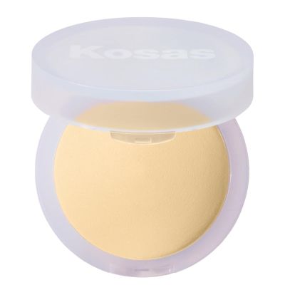 Kosas Cloud Set Face Pressed Brightening Powder - Smooths Shine Control, Coverage for Dark Undereye & Uneven Skin - Lightweight - Buttery (Sheer Brightening Yellow)