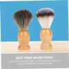 HONMEET 2pcs Professional Shave Brush Soft Nylon Foam Neck Duster for Barbers and Home Use for Facial Cleansing and Shaving and Easy to Clean view 4