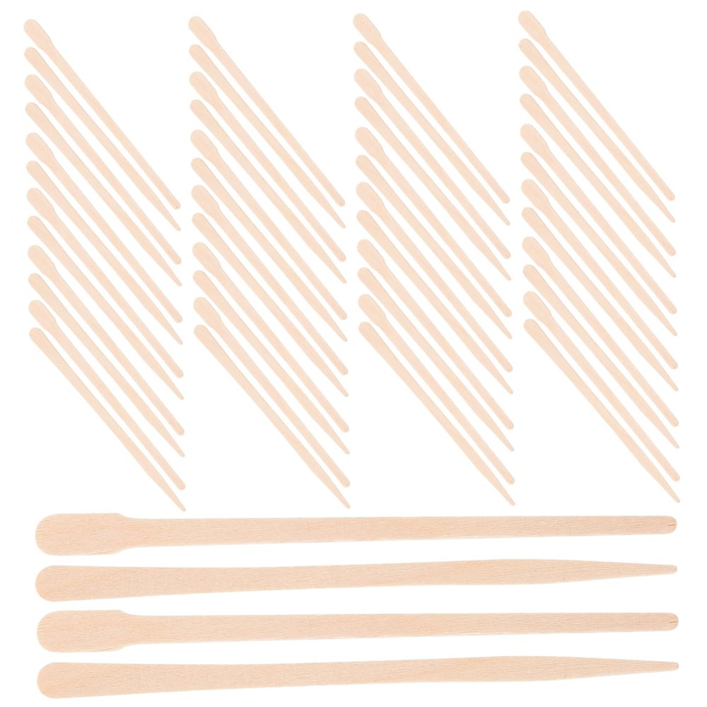 BIUDECO 200 pcs Wooden Waxing Sticks Applicator for Hair Removal Multi-Purpose Wax Spatula for Face Body and Eyebrow Waxing Disposable Wax Applicator Tool