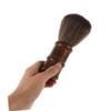 HONMEET 107g Hairdressing Neck Duster Brush Professional Barber Tool for Hair Clippings Cleanup Wooden Handle Soft Fiber Bristles for Salon Use Hair Salon Essential view 3