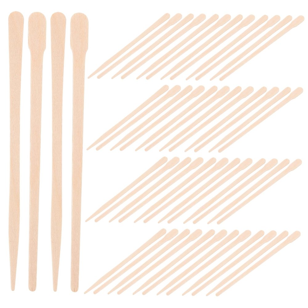 HONMEET 200pcs Waxing Sticks Applicator Wooden Hair Removal Wax Sticks Safe for Face Body Spa