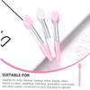 BIUDECO 60pcs Portable Silicone Makeup Applicator Lip Brush Blush Brush Detail for Girls Beauty Tools view 3