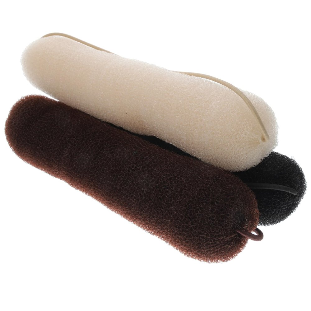 FOYTOKI 3pcs Hair Bun Makers for Women Donut Hairstyle Tools in Black Beige and Coffee Hair Accessories for Teens and Special Occasions