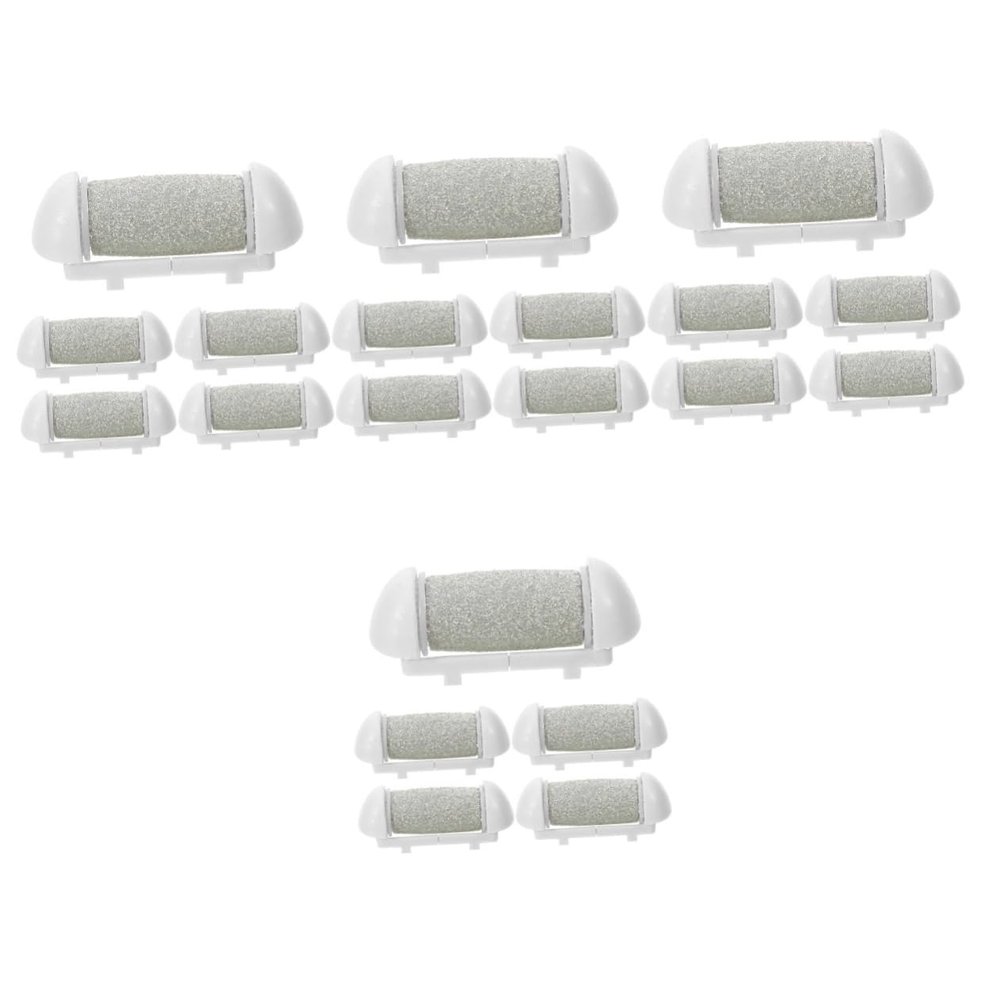 BIUDECO 20pcs Feet Scrubber Replacement Roller Heads Foot File Refill Rollers for Electric Pedicure