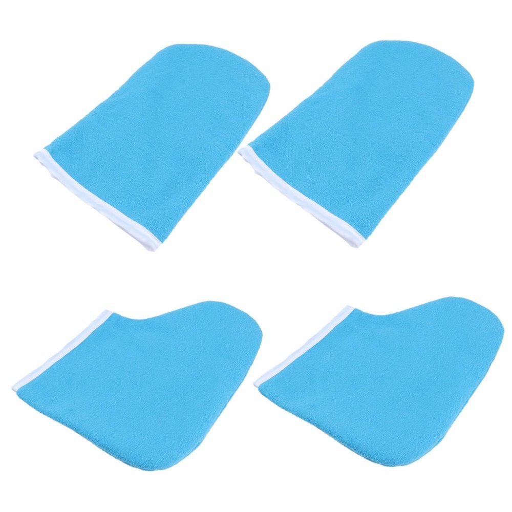 HONMEET 1set Self-heating Nail Wax Treatment Gloves Foot Covers Set Toe Protectors