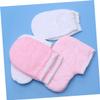 HONMEET 4pairs Beauty Gloves and Foot Covers Set Simple Protective Dacron Gloves and for Home and Spa Use Includes White and for Hand and Foot Care view 4