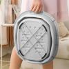 Bieqiair Foot Soaking Bucket Foldable Plastic Storage Home Simple Massage Footbath Over Calf with Lid Insulation Foot Wash Basin(Grey with lid) view 4