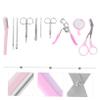 HONMEET 10pcs Complete Eyebrow Care Kit Grooming Set Razor Scissors Tweezers Lash Curler for Women Men view 2