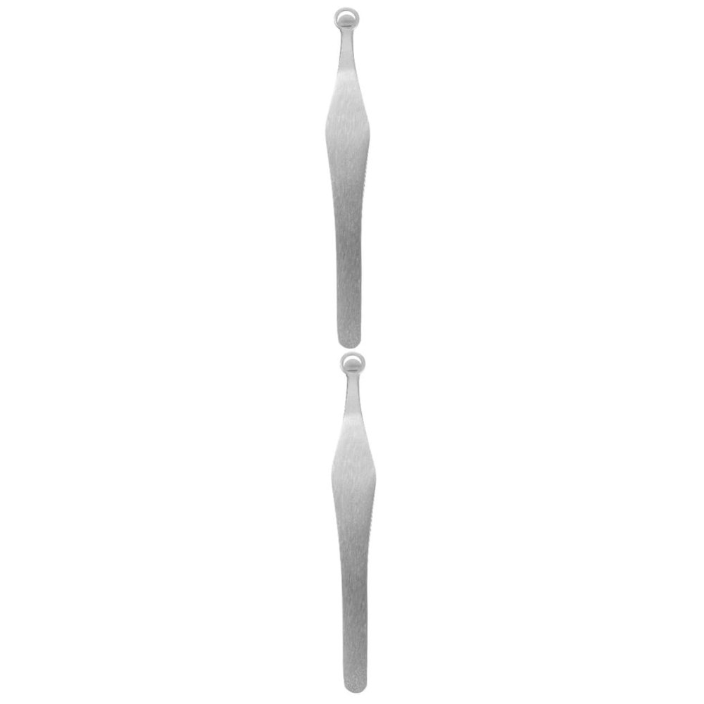 Beatifufu 2pcs Round Nasal Hair Trimmer Tool Set Safe Painless Nose Hair Clipper Tweezer for Men and Women for Home Design for -term Use